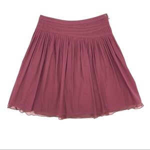 Sundance 100% Cotton Pleated A-Line Skirt 10P